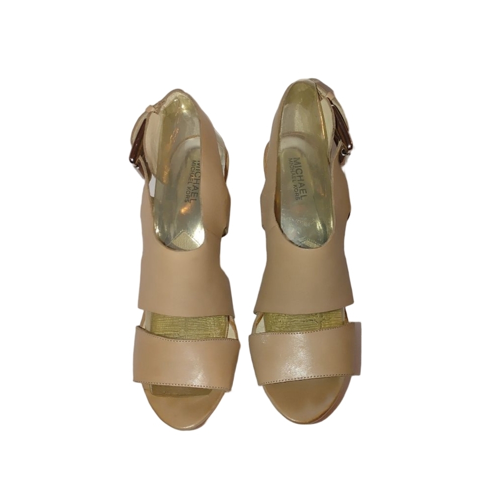 Michael Kors Carla Leather Platform Heel Size 10 - Picture 4 of 12